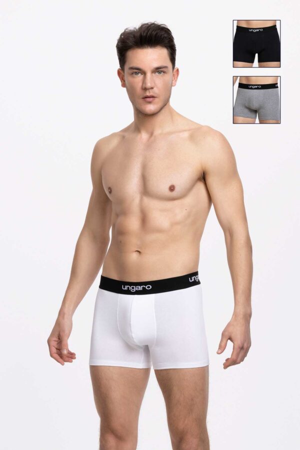 PACK3- BOXER ERICK BLACK/WHITE/GREY