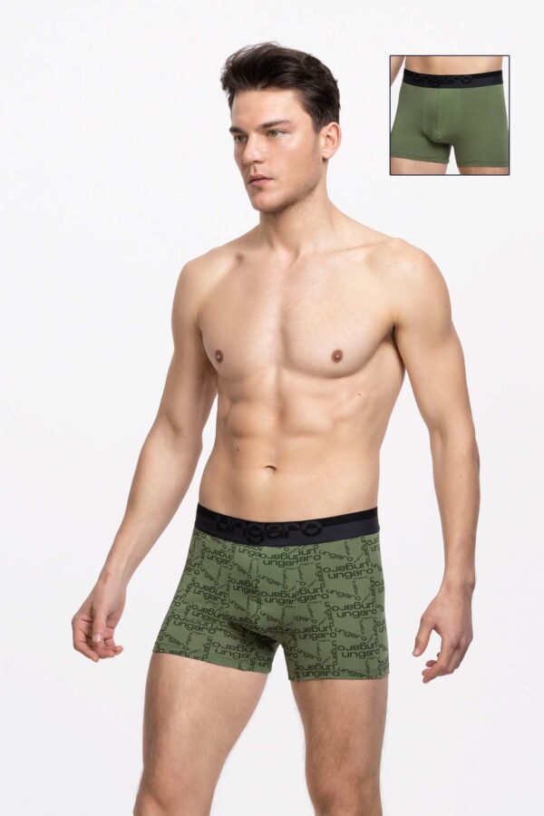 PACK 2- BOXER MARC OLIVE GREEN/PRINT