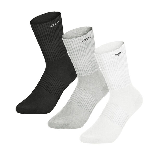 PACK 3 TENNIS SOCKS BLACK/GREY/WHITE