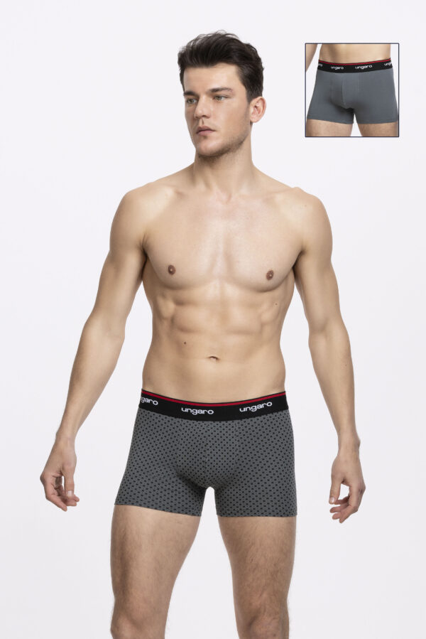 PACK 2 - BOXER GEOMETRIC OLIVE GREEN / PRINT